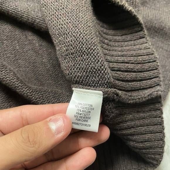 Croft & Borrow Sweater Mens XL Brown Mock Neck Ribbed Zip Knit Pullover Outdoor - Picture 3 of 6